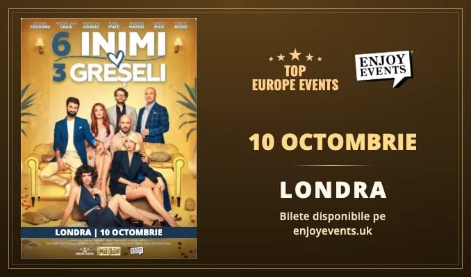 6 INIMI, 3 GREȘELI | LONDRA (Shaw Theatre) | 10.10.2026