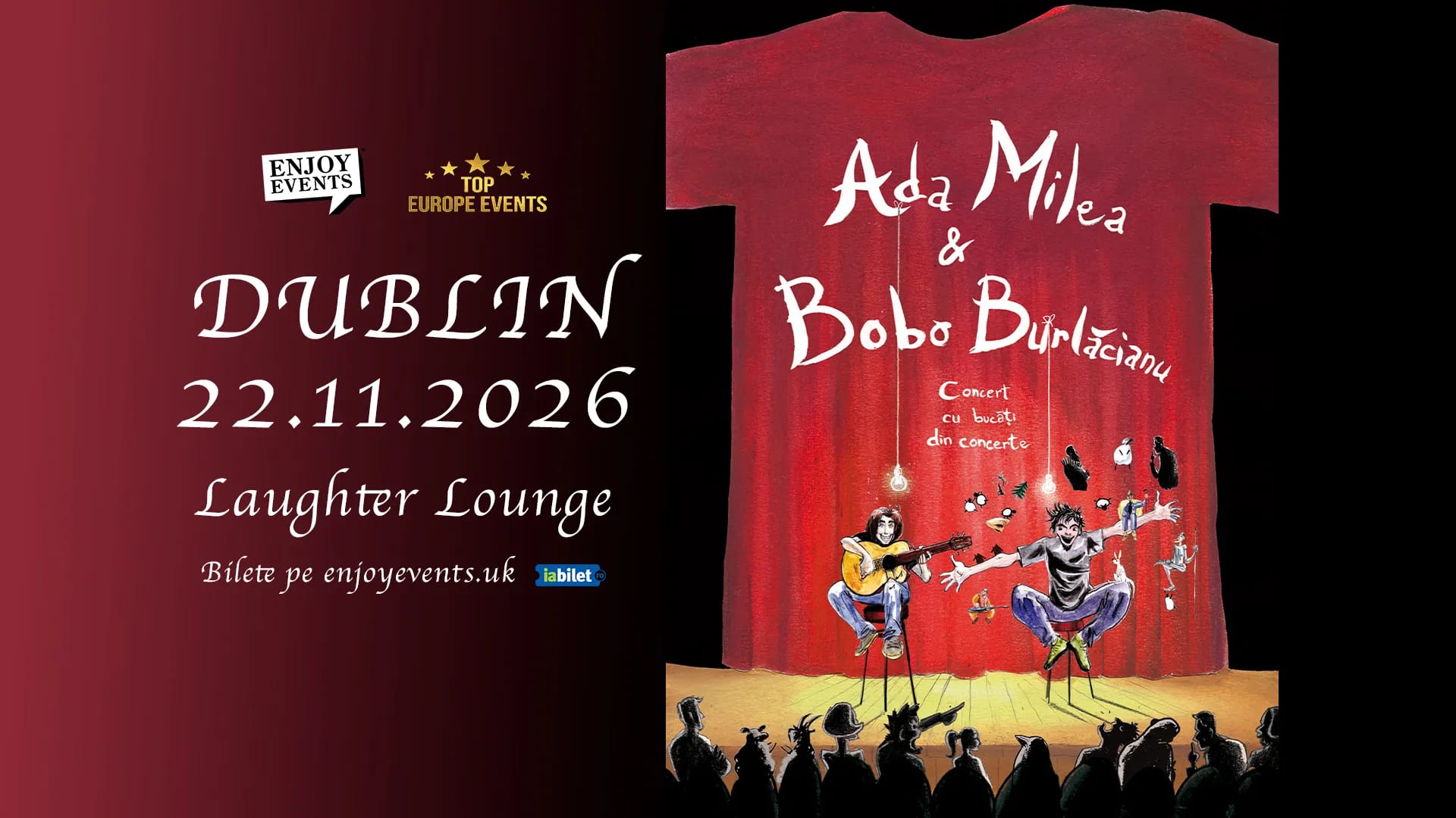ADA MILEA & BOBO BURLĂCIANU | DUBLIN | Concert cu bucăți din concerte | 22.11.2026